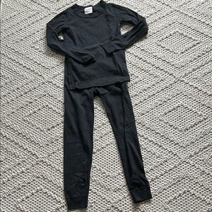 Hanna Andersson Black Kids Pajama long John set